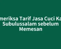 Memeriksa Tarif Jasa Cuci Kasur Subulussalam sebelum Memesan